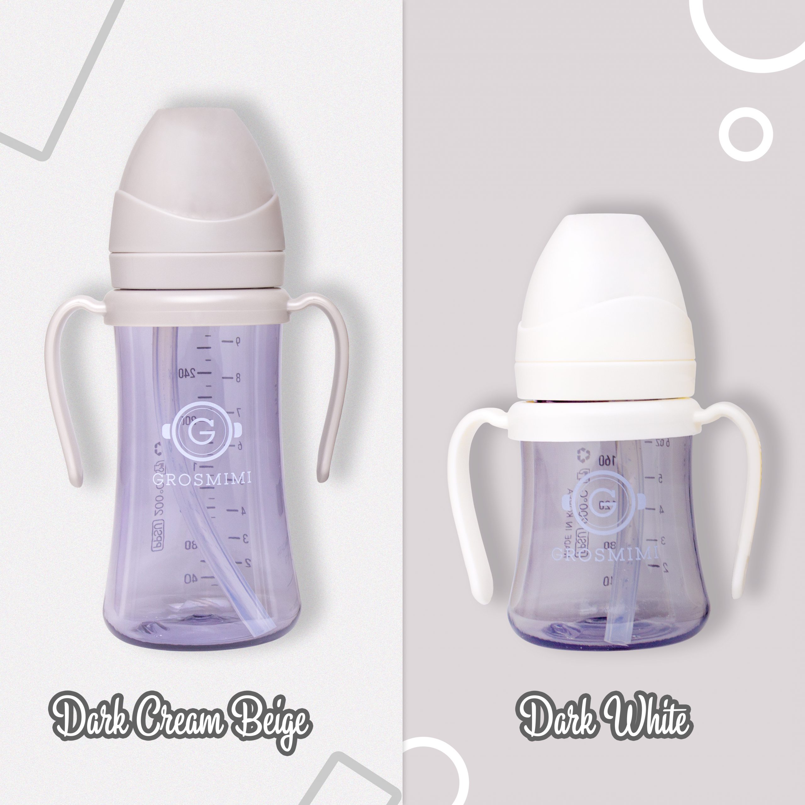 2 bình white, cream beige